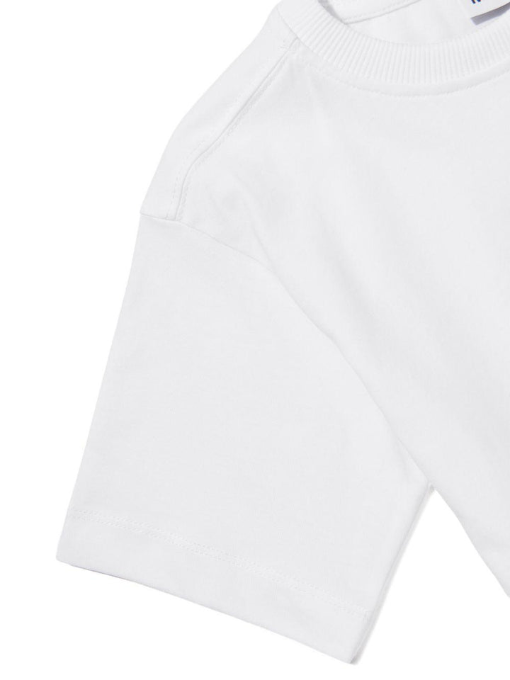 T-shirt bianco per bambino HUM05PLAA23 10101 Moschino Kids 