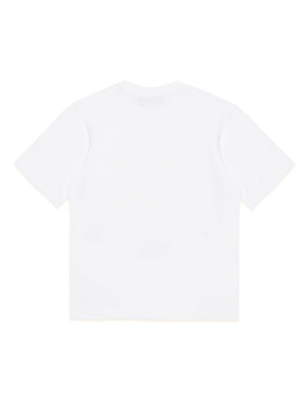 White t-shirt for boys with logo