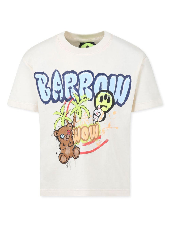 T-shirt bianco per bambino con stampa