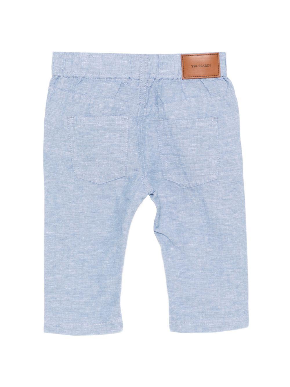 Pantalone azzurro per neonato TIP26038PA BLU Trussardi Kids 