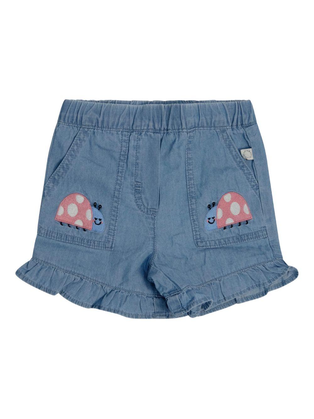 Bermuda blu per neonata TY6019Z0161 600 Stella McCartney Kids 