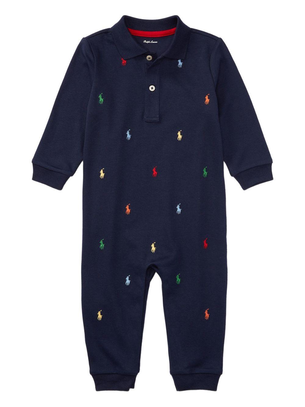 Tutina blu navy per neonato 320570117 001 Ralph Lauren Kids 