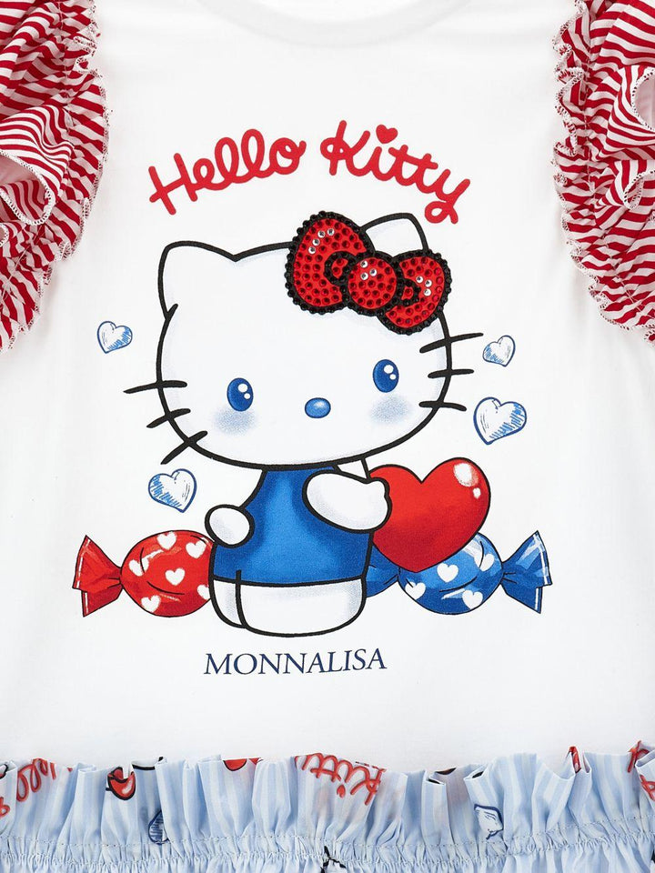 Abito multicolor "Hello Kitty" per bambina 11G9177201 0099 Monnalisa Kids 