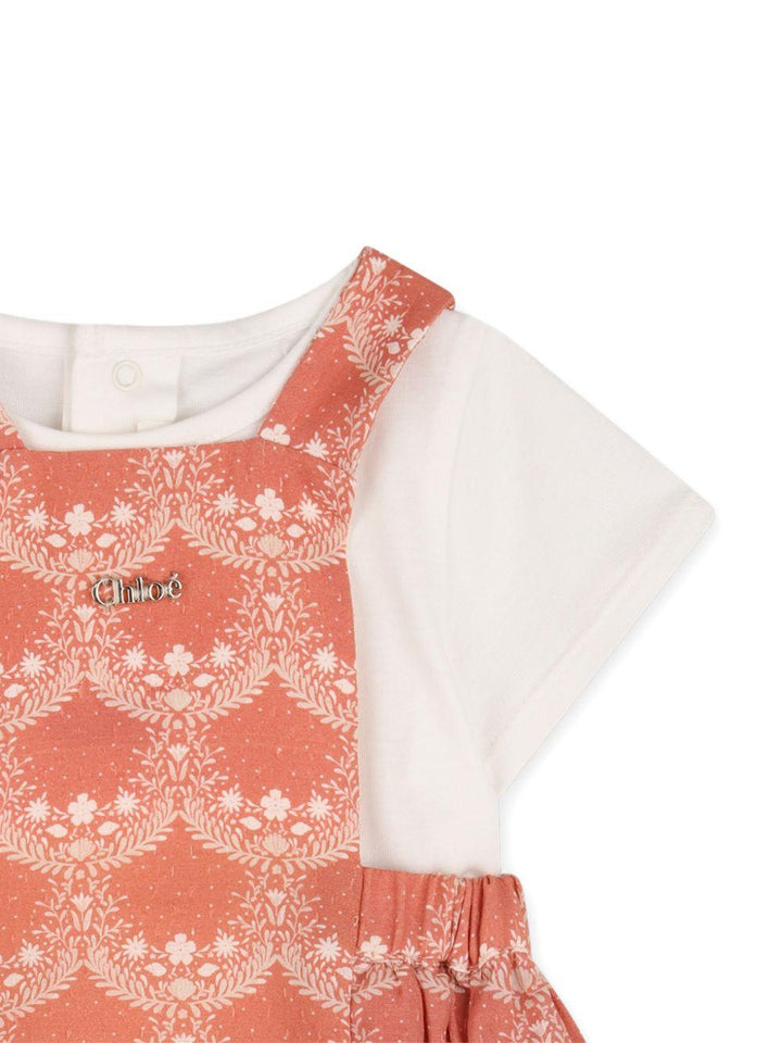 Completo rosa/bianco per neonata C20934 45U Chloe 