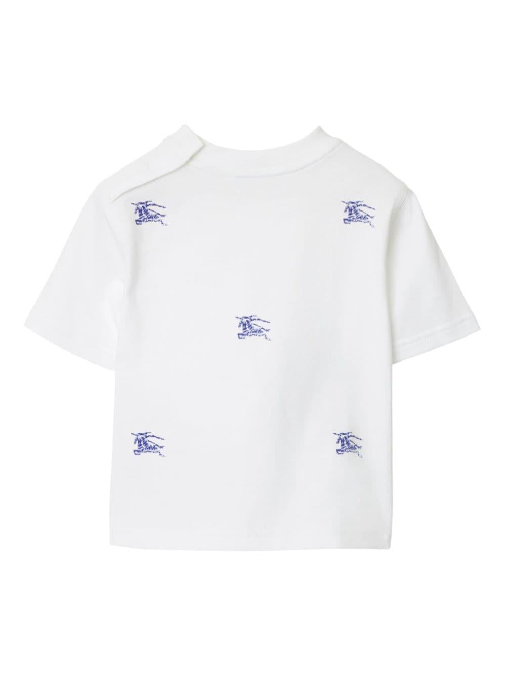 T-shirt unisex in cotone bianca 8093926 A1464 Burberry Kids 