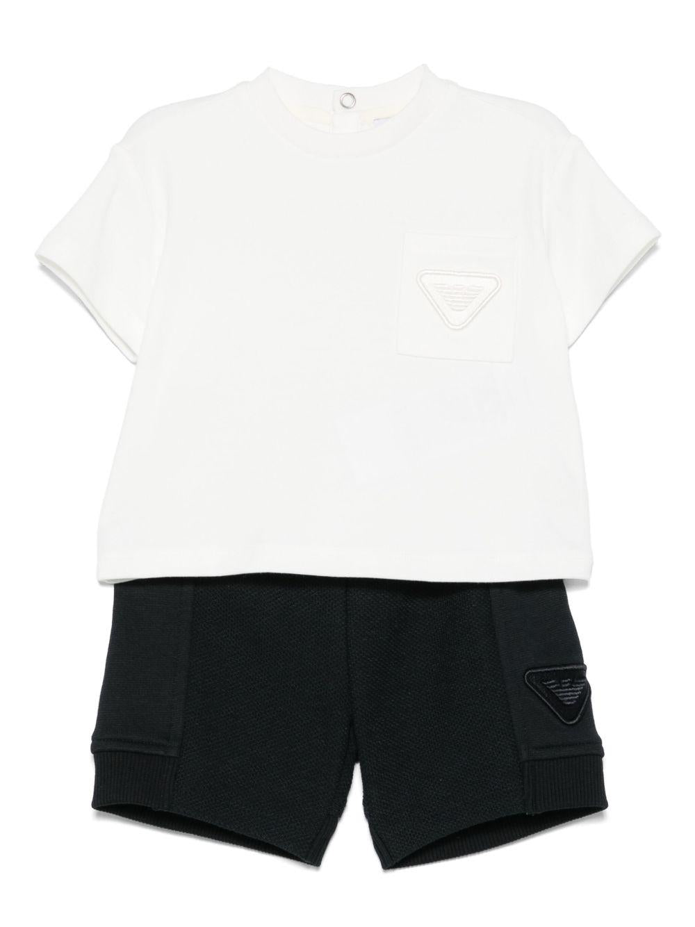 Completo sportivo bianco/blu per neonato