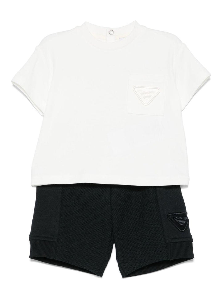 Completo sportivo bianco/blu per neonato