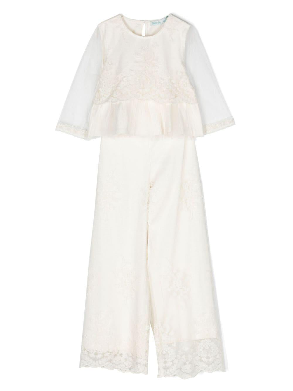 White organza outfit for girls