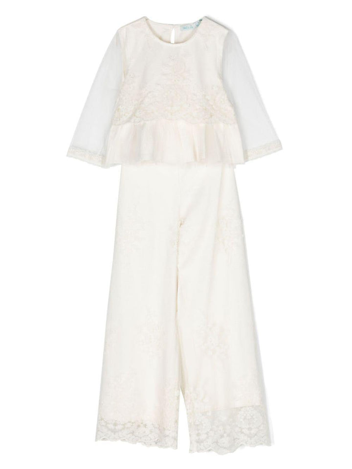 White organza outfit for girls