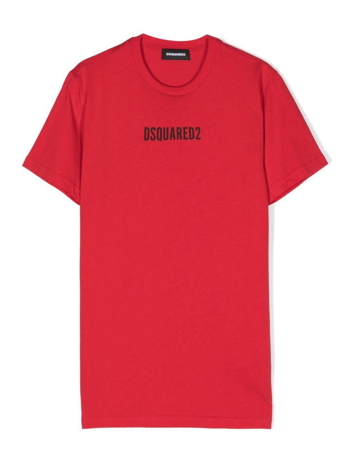 Red t-shirt for boys with logo