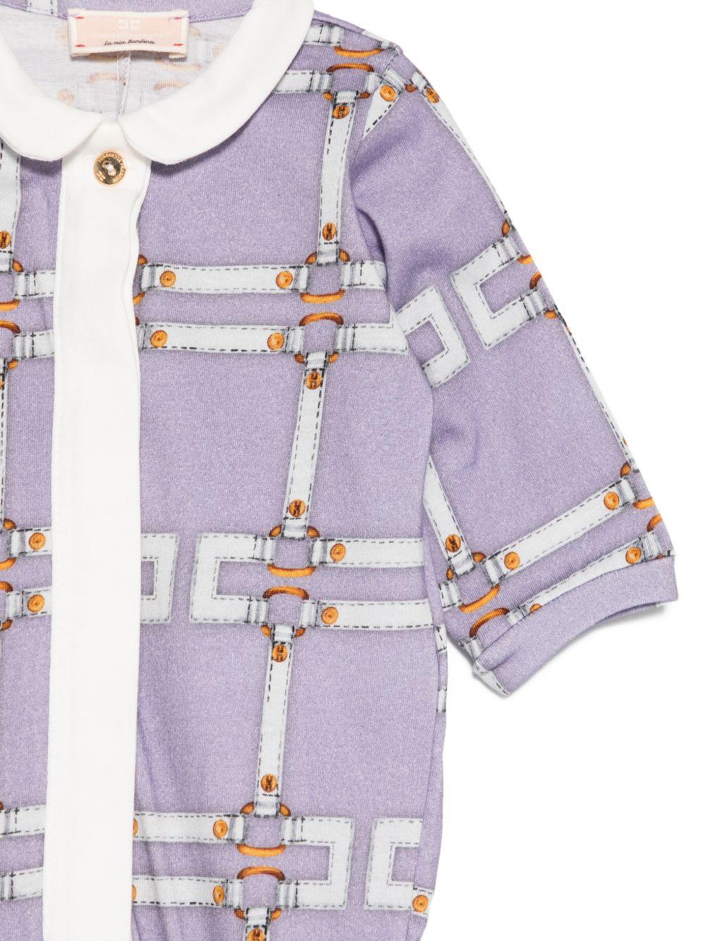 Tutina viola per neonata ENTU1510JFE01 D881 Elisabetta Franchi Kids 