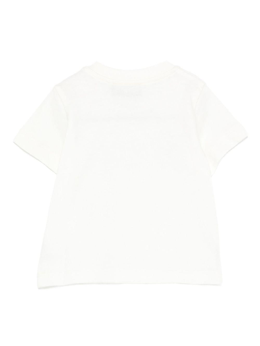 T-shirt bianco per neonato MRM047LAA34 10063 Moschino Kids 