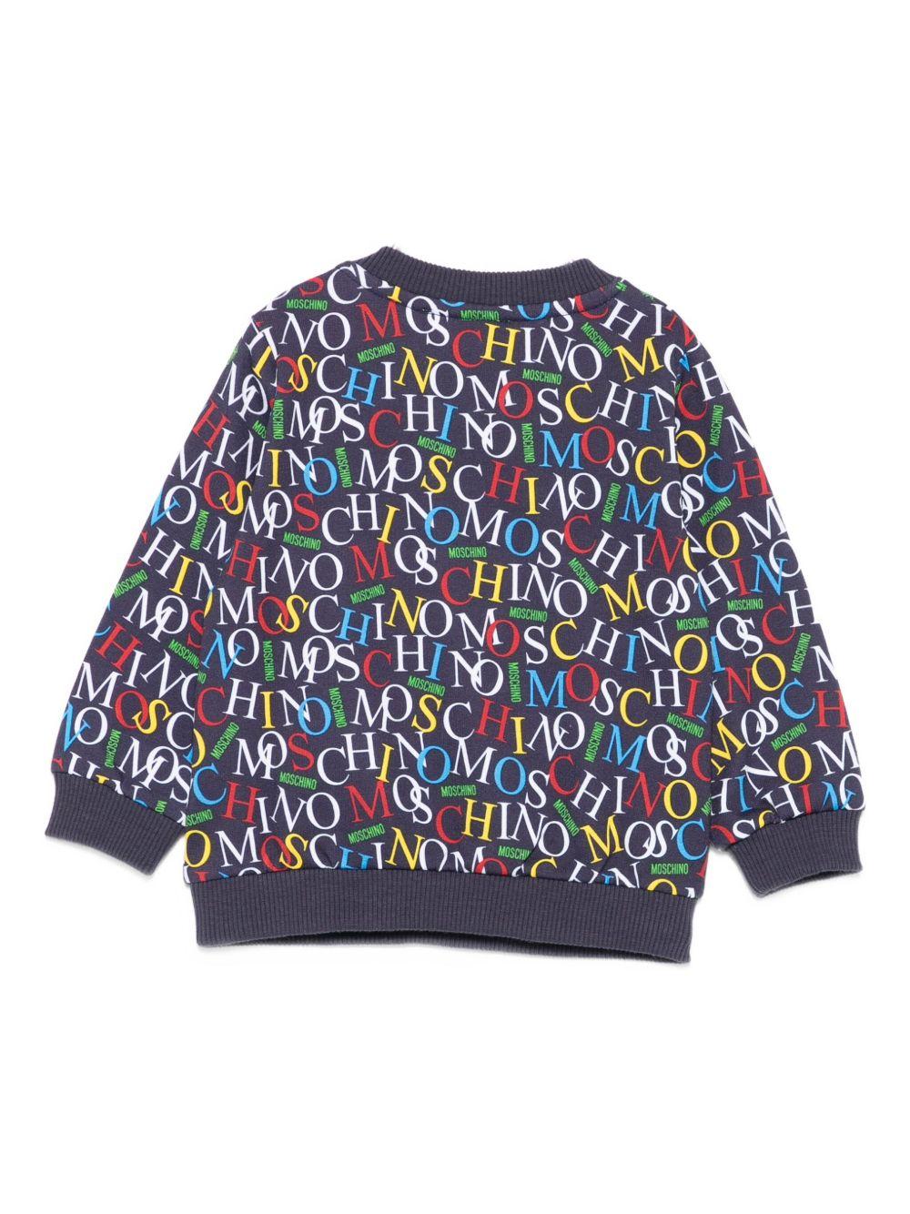 Felpa blu navy per neonato MUF060LCB66 84804 Moschino Kids 