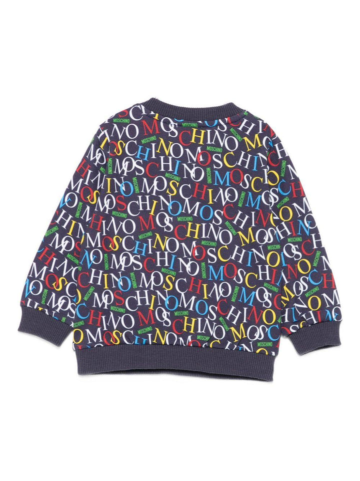 Felpa blu navy per neonato MUF060LCB66 84804 Moschino Kids 