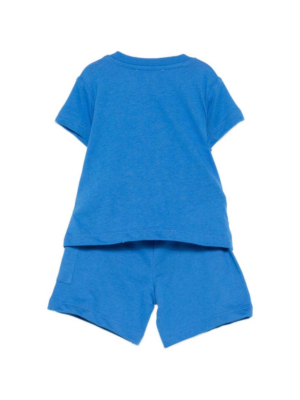 Completo blu per neonato MUG01ULCA19 40630 Moschino Kids 