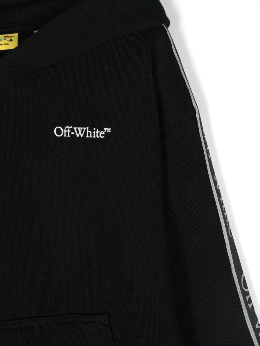 Felpa nera per bambino con logo OBBB00BF24FLE001 1001 Off White Kids 
