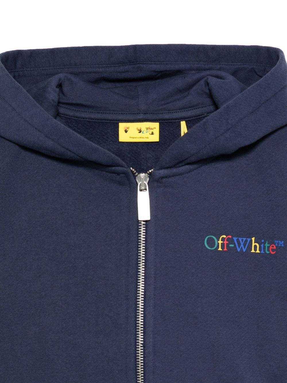 Felpa blu navy per bambino OBBE001F25FLE004 4684 Off White Kids 