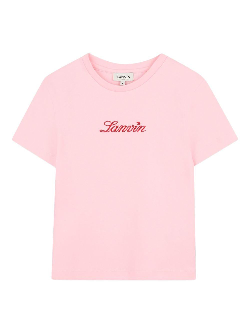 T-shirt rosa per bambina N30331 44F Lanvin Enfant 