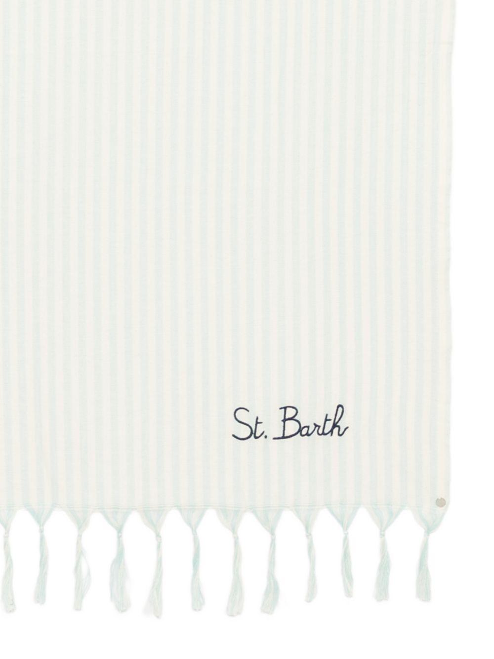 Telo mare bianco/azzurro chiaro per bambina FOUL002 00659L MC2 Saint Barth Kids 