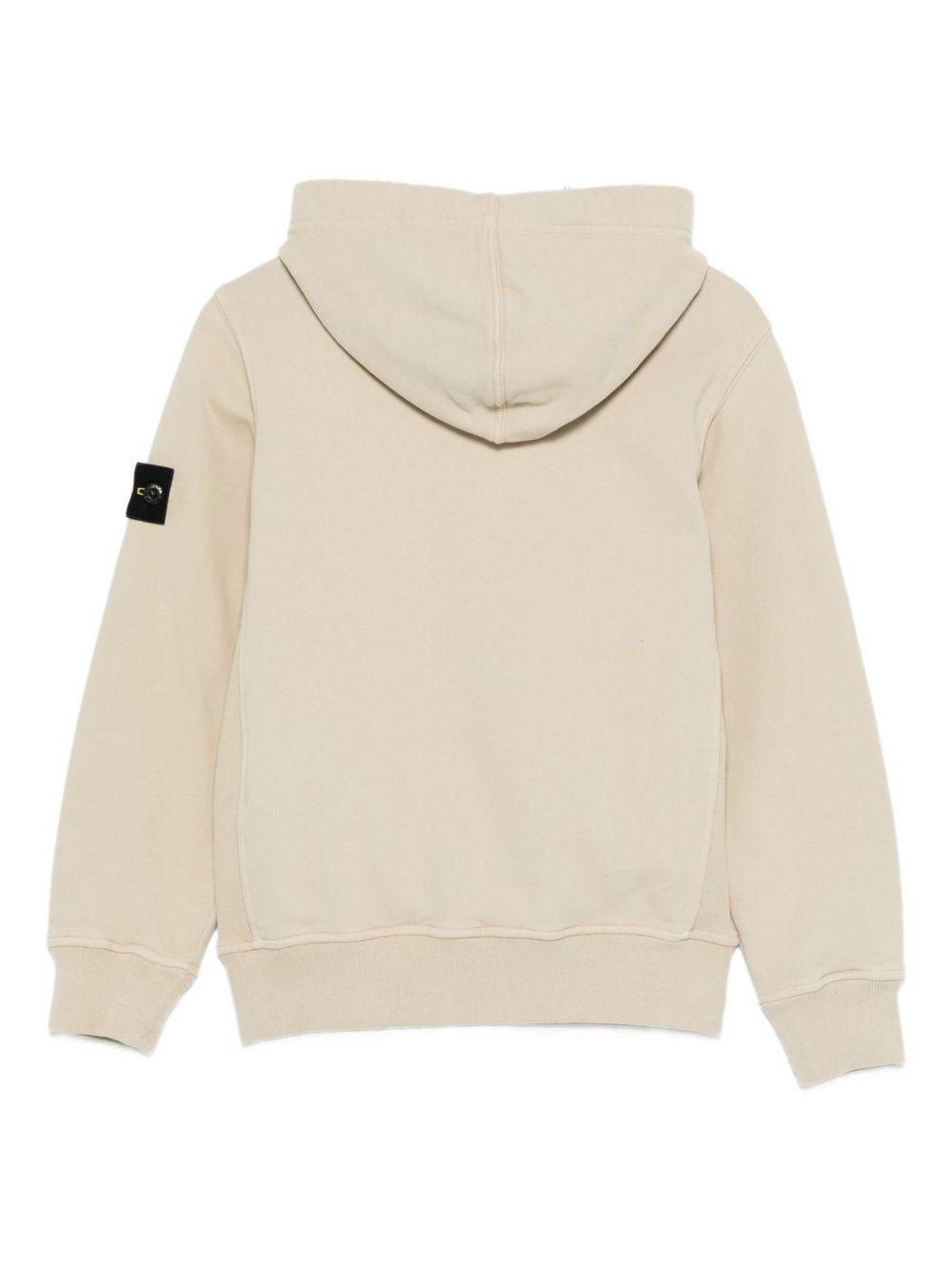 Felpa beige per bambino 66100004S0A20 V0095 Stone Island Kids 
