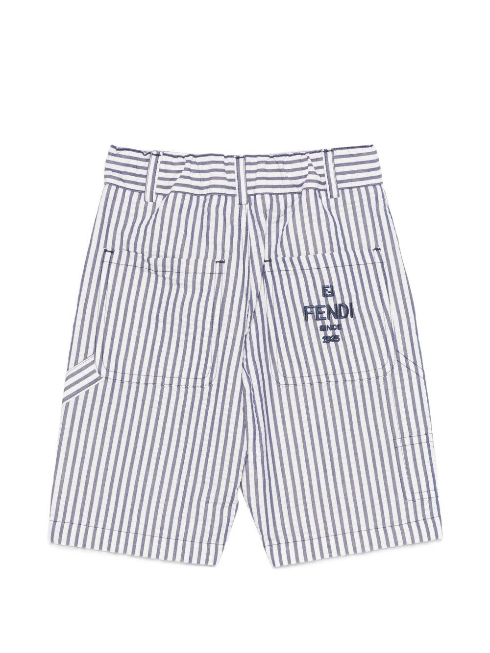Bermuda blu/bianca per bambino JMF585AVWP F1I11 Fendi Kids 
