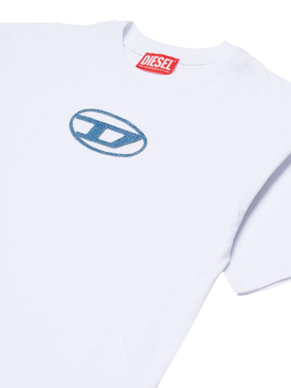 T-shirt bianco per bambino J025900GRAI K100 Diesel Kids 