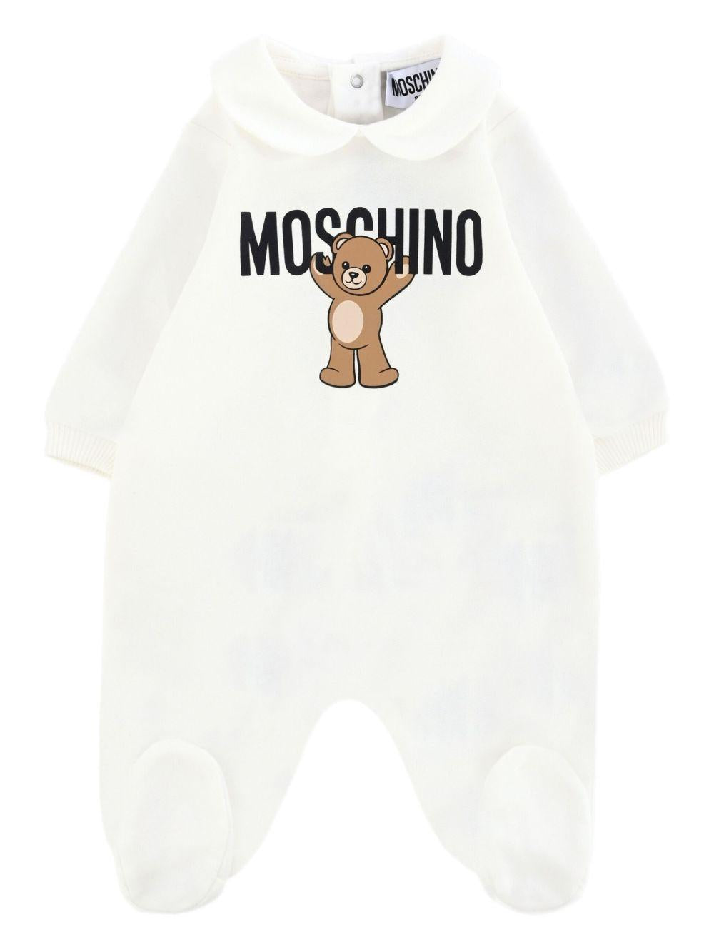 Tutina avorio per neonato MXY037LCA40 10063 Moschino Kids 