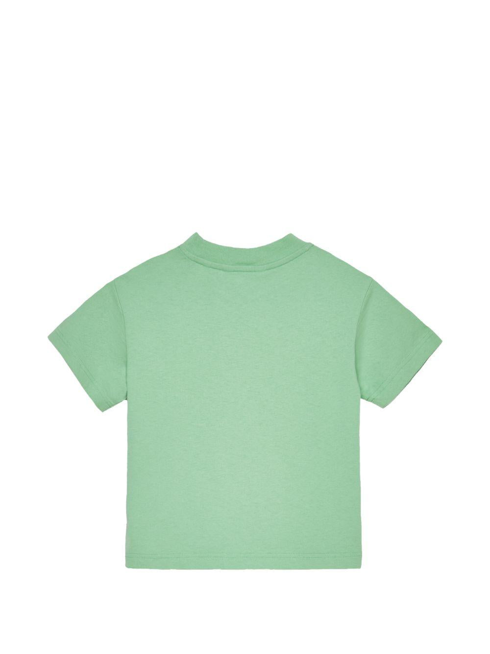 T-shirt verde per bambino PBAA003S26JER001 080 Palm Angels Kids 