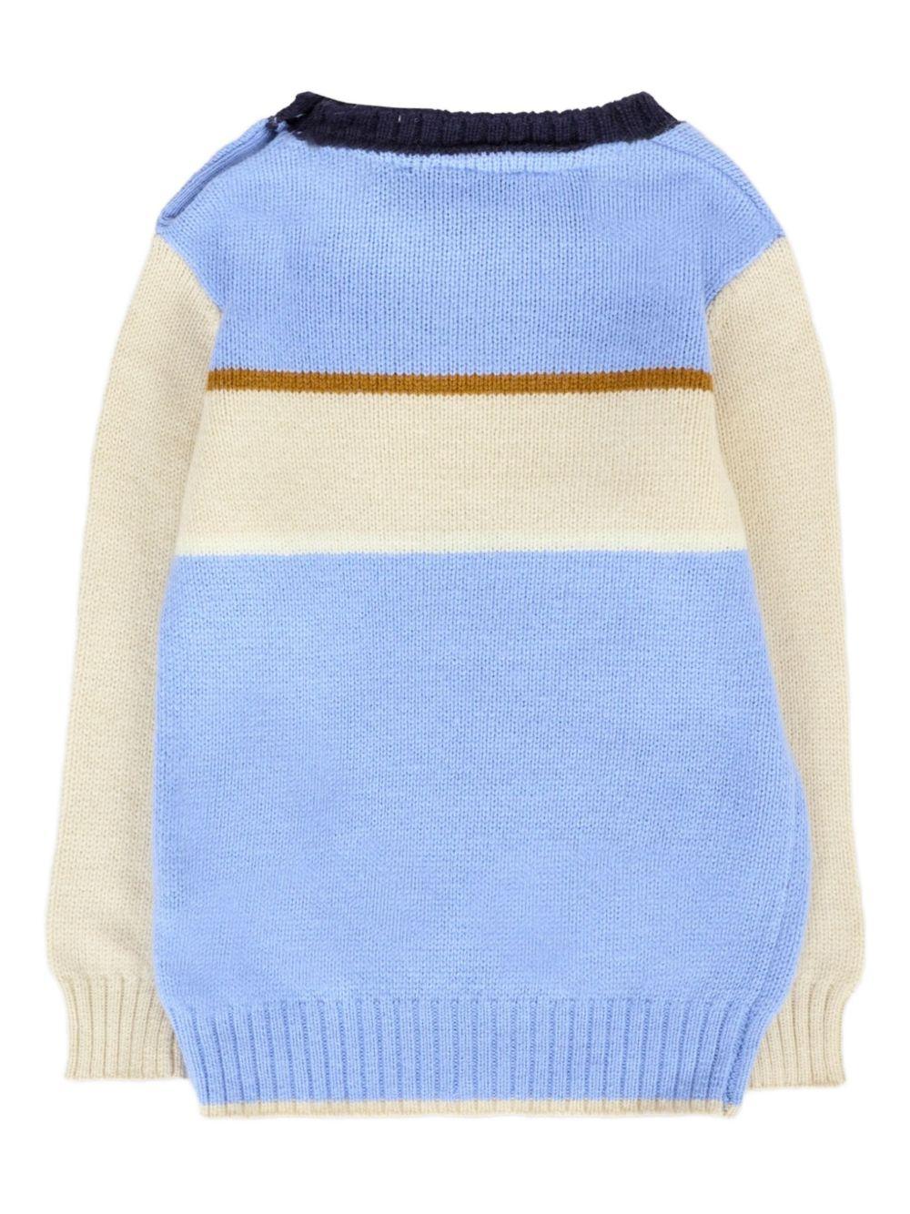 Maglione tricolore per neonato TIA25103MA RIV Trussardi Kids 