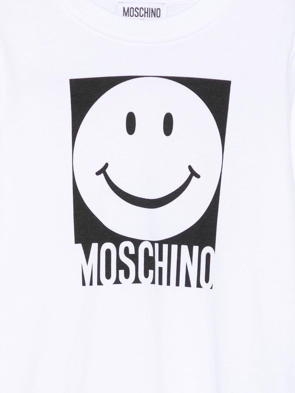 Felpa bianca per bambino HSF08VLCA14 10101 Moschino Kids 