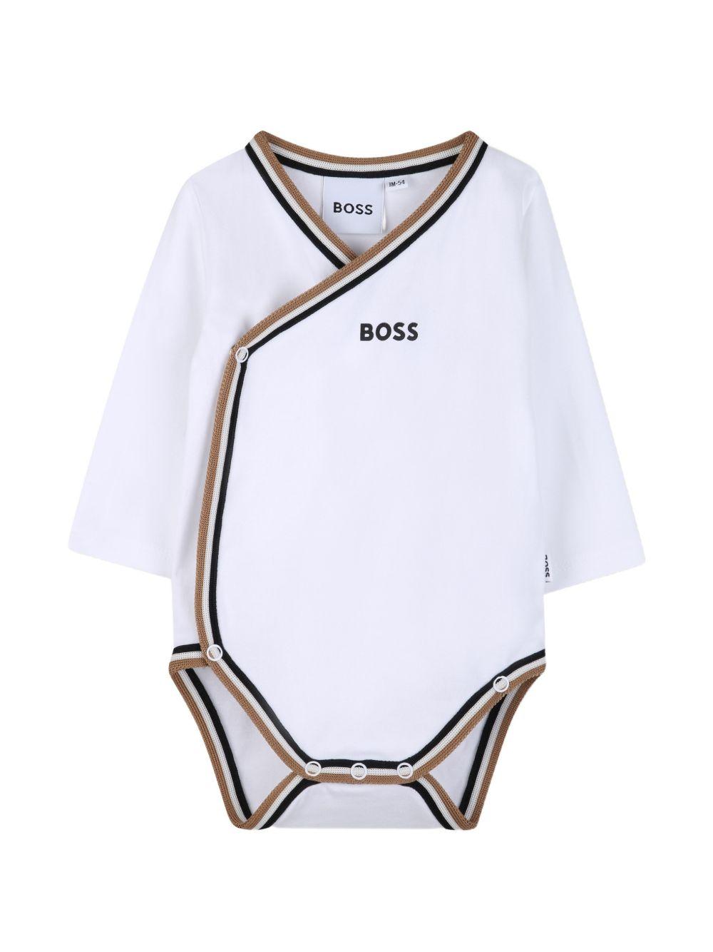 Kit tutine bianche/beige per neonato J53055 10P Boss Kids 