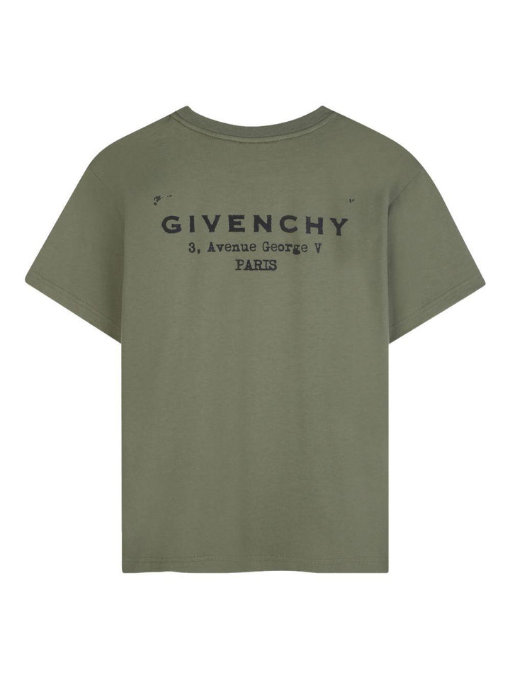 T-shirt verde oliva per bambino H31075 645 Givenchy Kids 