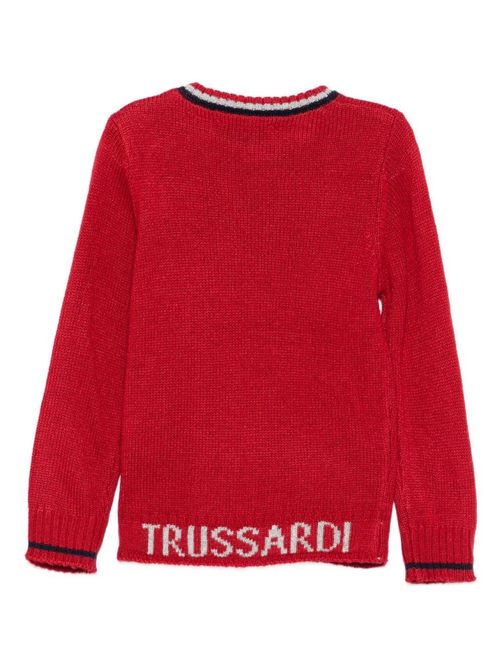Maglione rosso per neonato TIA25051MA EMB Trussardi Kids 