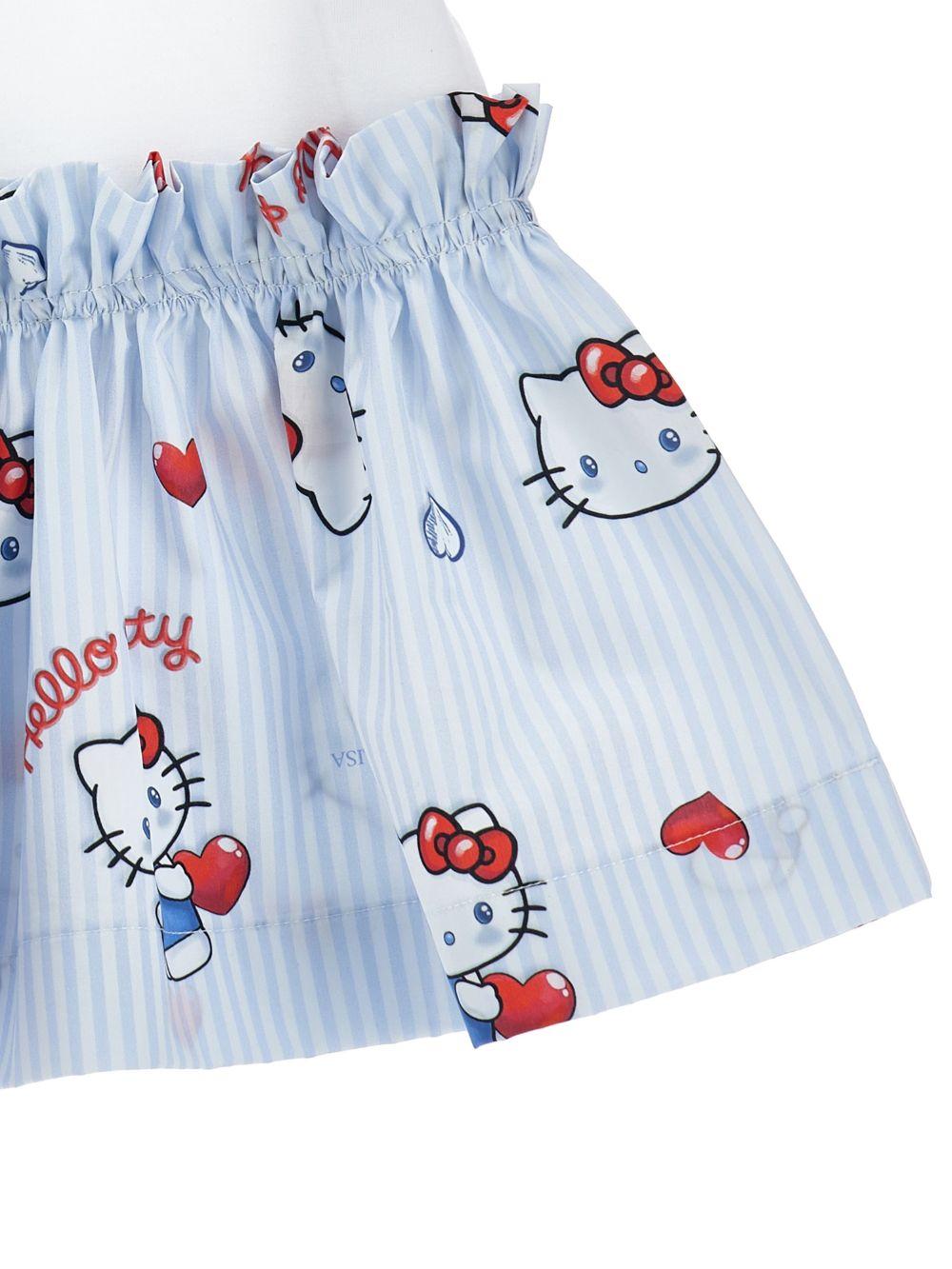 Abito multicolor "Hello Kitty" per neonata 11G9177201 0099 Monnalisa Kids 