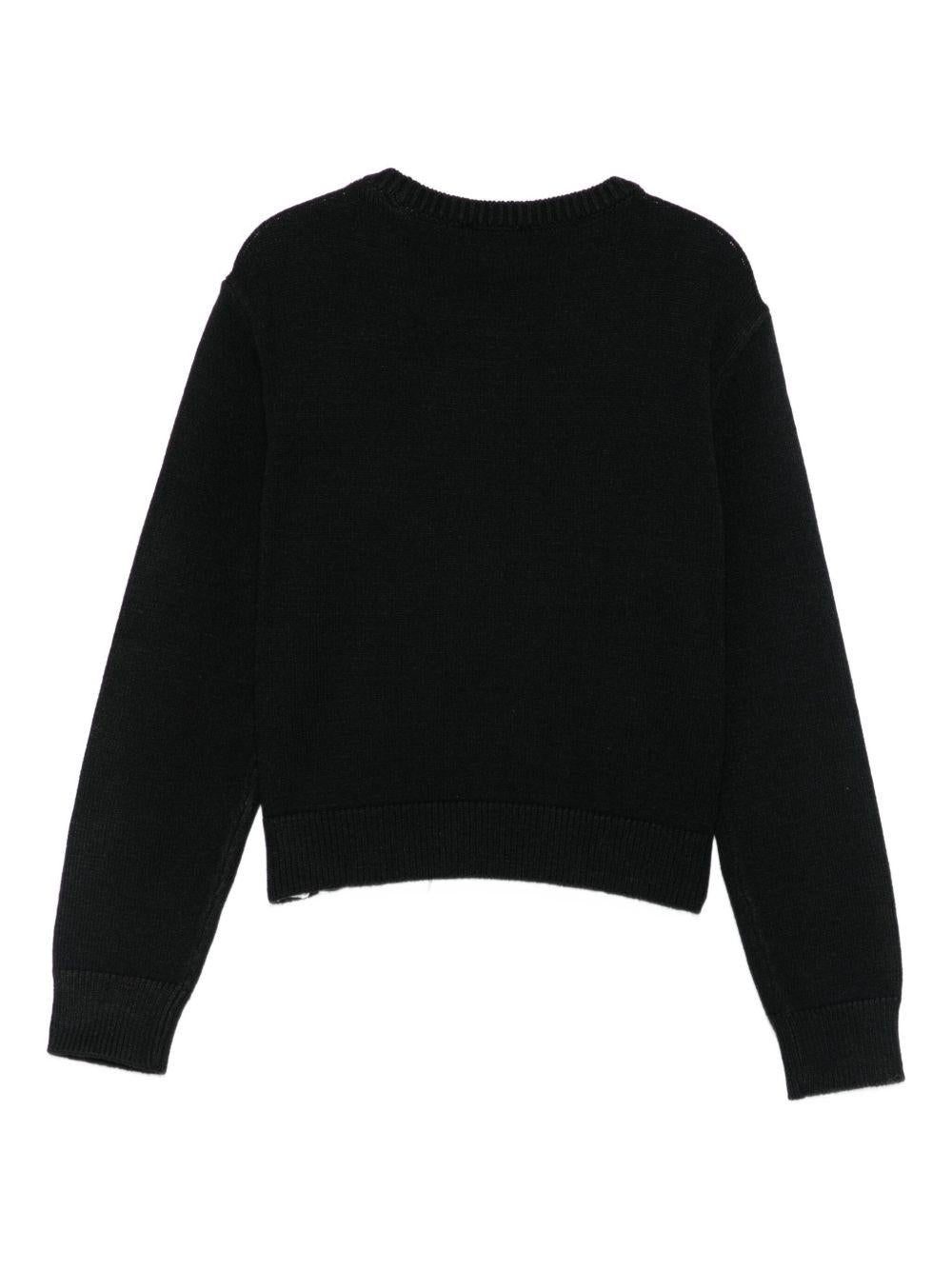 Maglione nero per bambina 252GJ3011 00006 Twin Set 