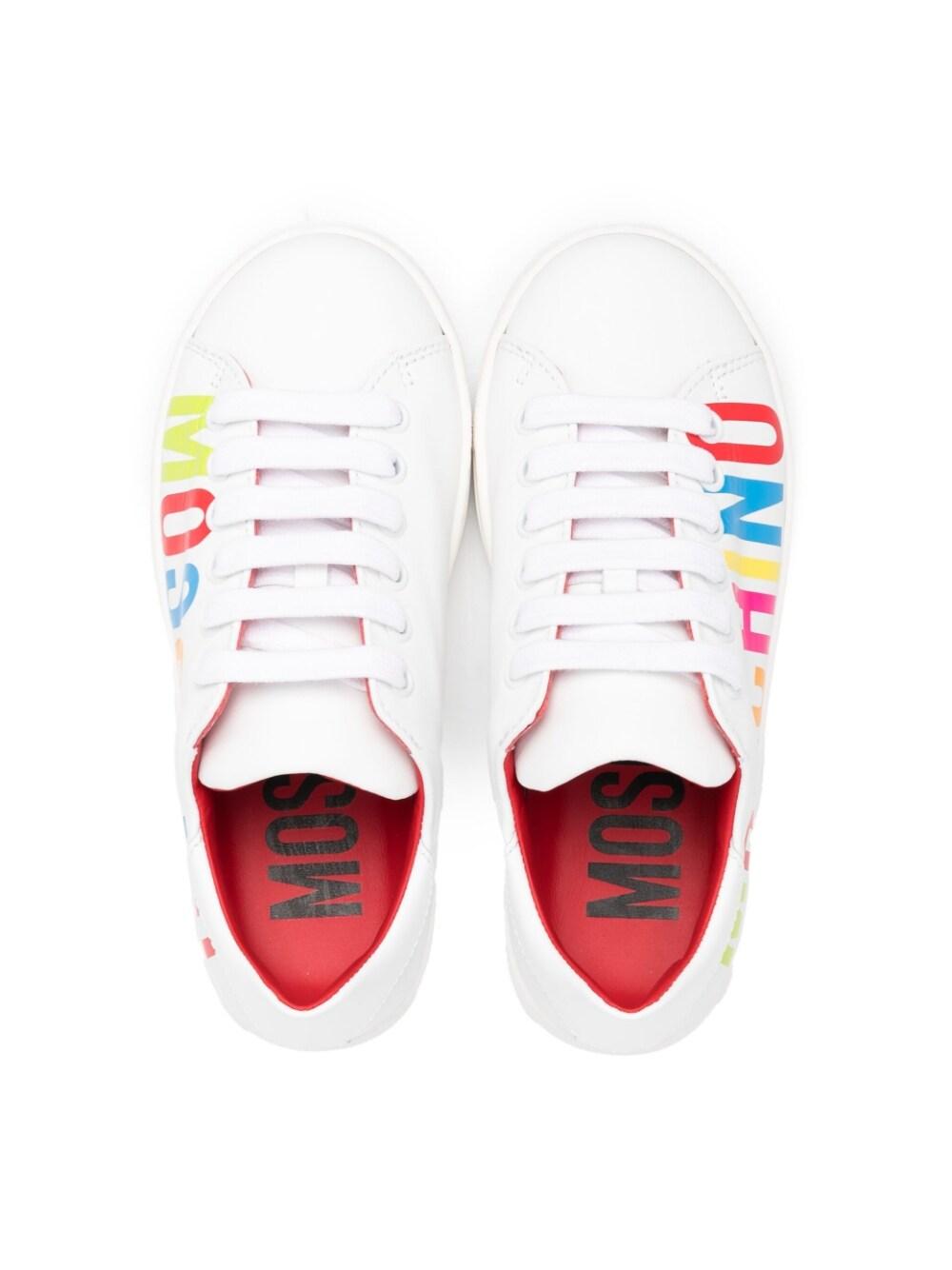 Sneakers bianche per bambini con logo