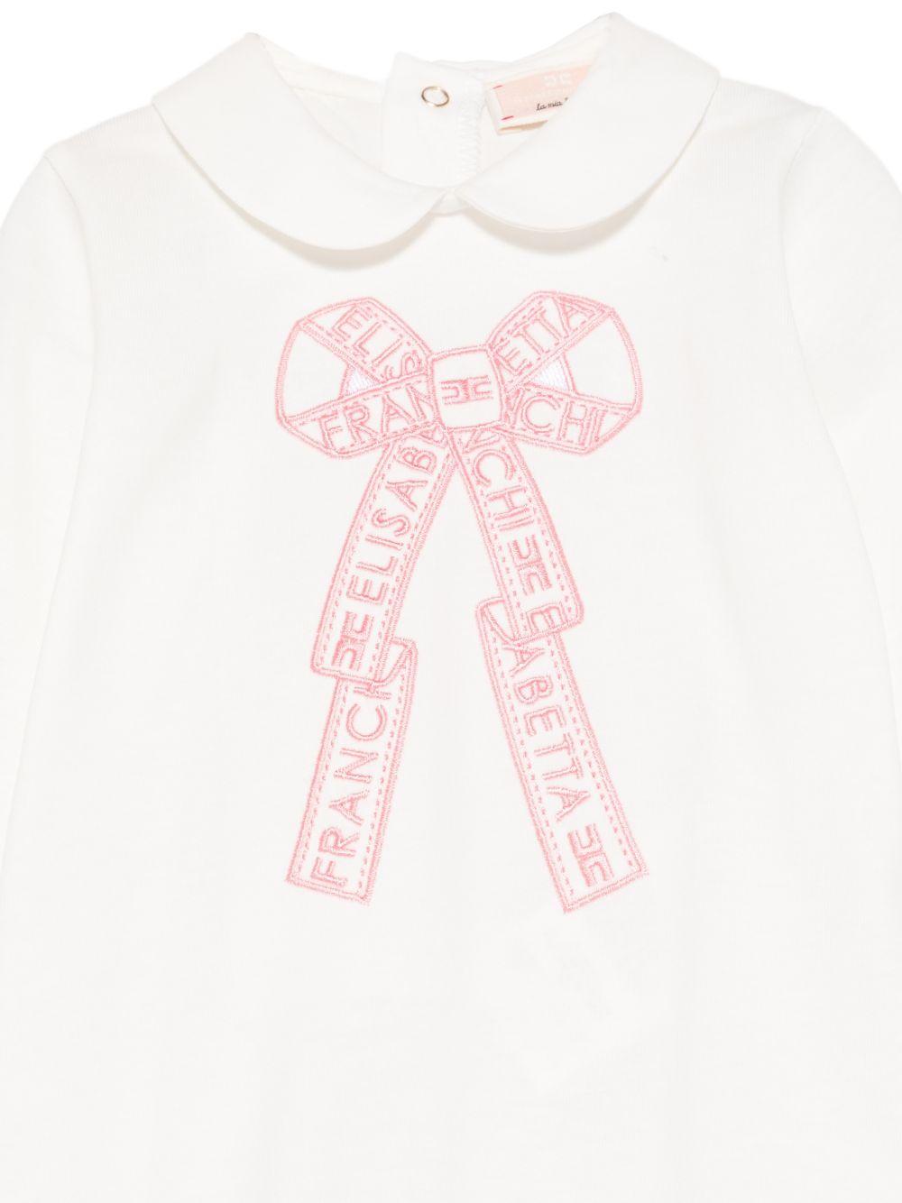 Tutina bianca per neonata ENTU1460JF054 0285 Elisabetta Franchi Kids 