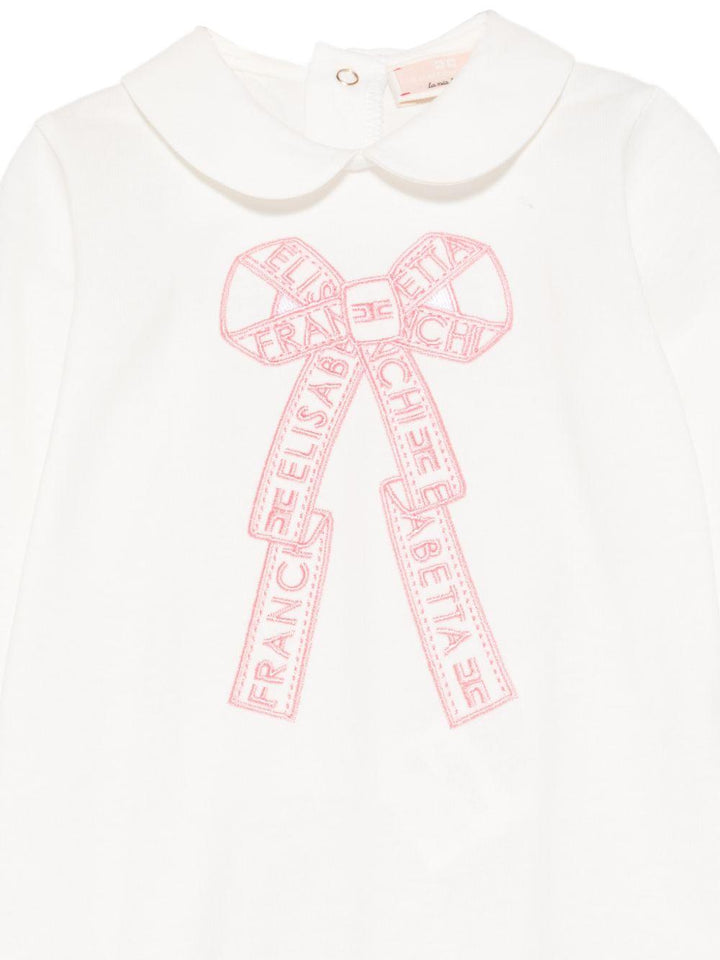 Tutina bianca per neonata ENTU1460JF054 0285 Elisabetta Franchi Kids 