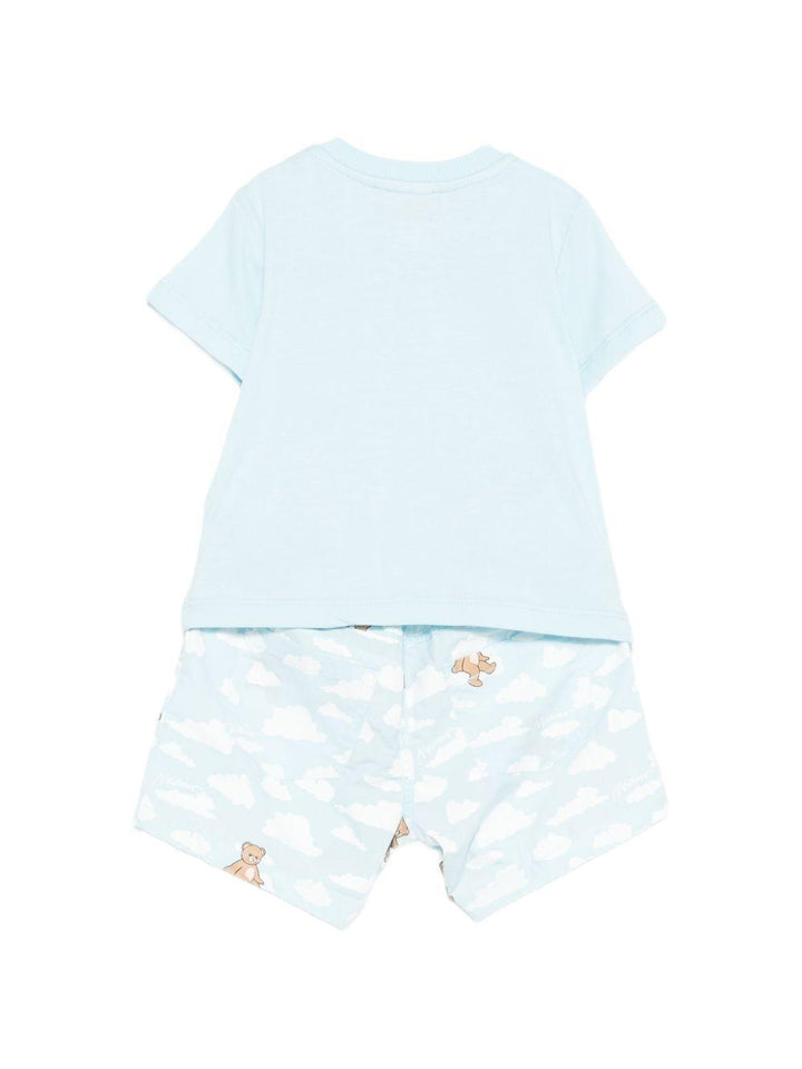 Completo azzurro per neonato MUG01QLLB61 83679 Moschino Kids 