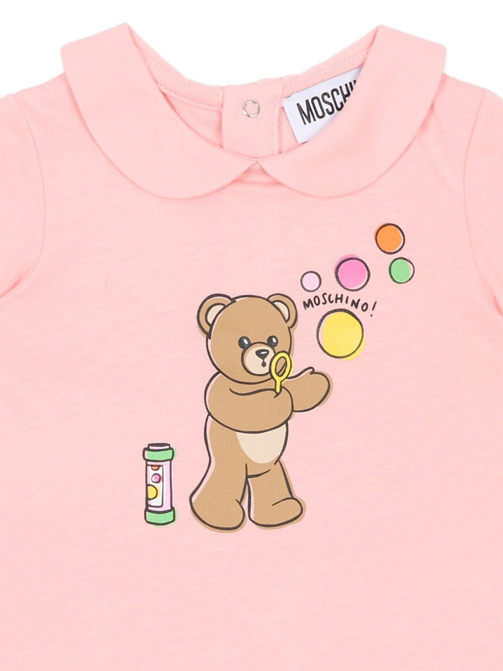 Tutina rosa chiaro per neonata MUT04MLAA03 50209 Moschino Kids 