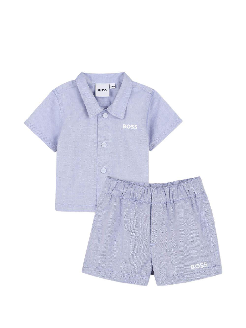 Completo azzurro per neonato J53054 813 Boss Kids 