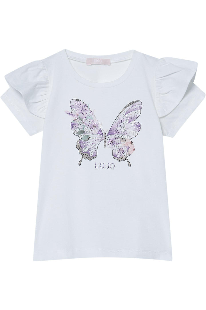 T-shirt bianco per bambina