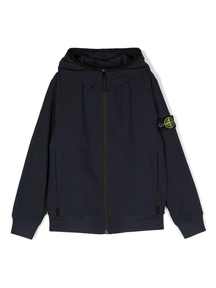 Giubbotto blu per bambino con logo