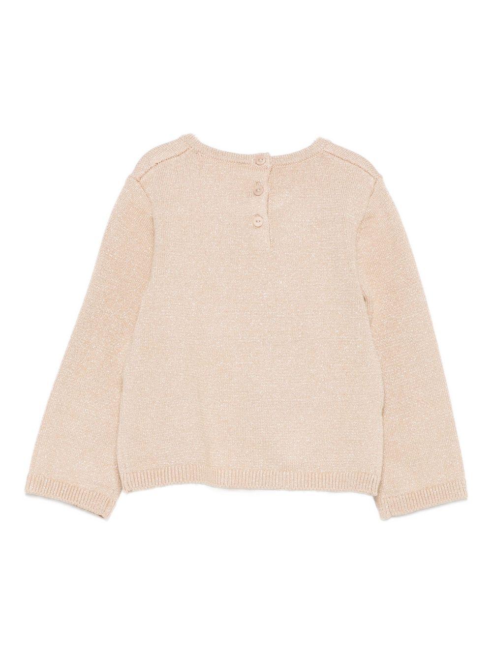 Maglione beige chiaro per neonata HF5080MA12P A4358 Liu Jo 