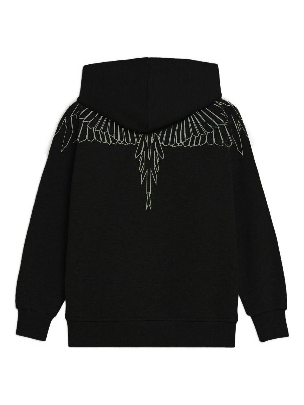 Felpa nera per bambino F5CMJBHS072 110 Marcelo Burlon Kids 