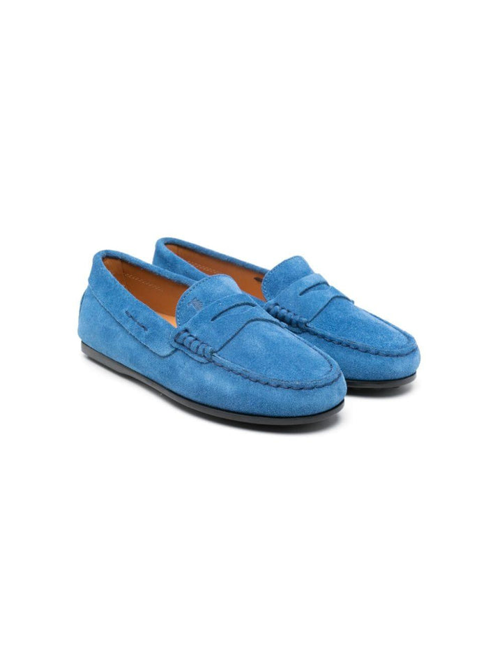 Blue sky moccasins for children