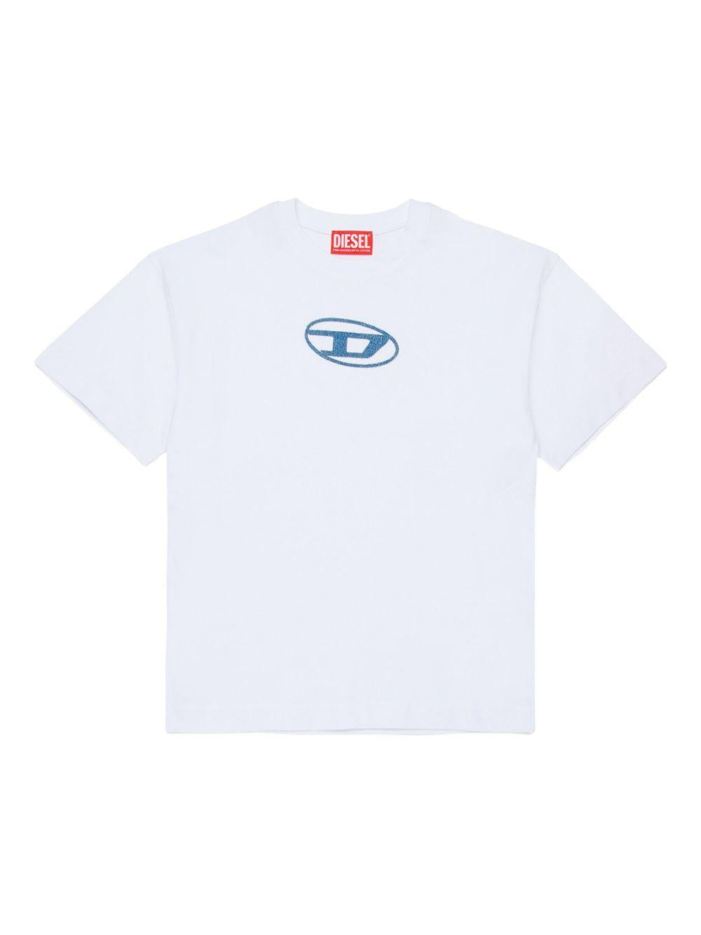 T-shirt bianco per bambino J025900GRAI K100 Diesel Kids 