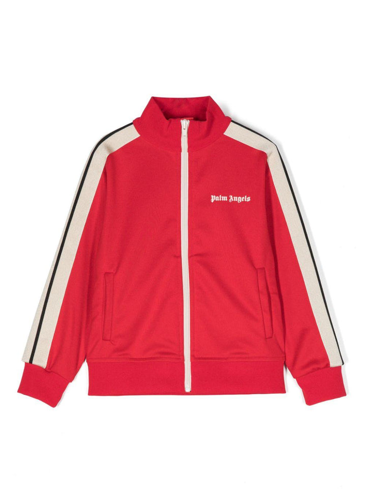 Red sweatshirt for girls with logo