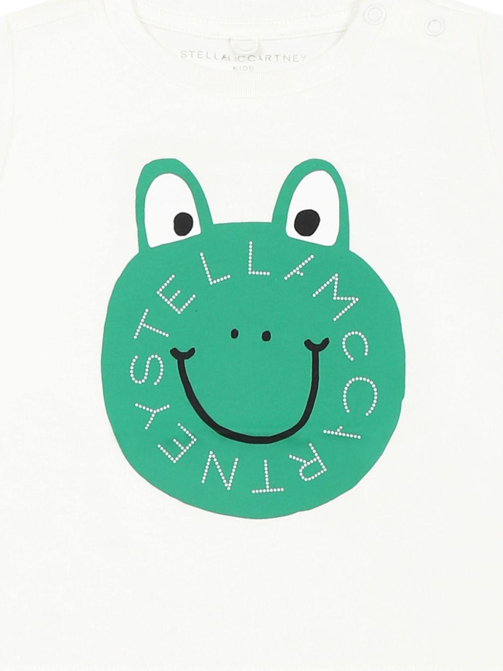 T-shirt bianca con stampa per neonato