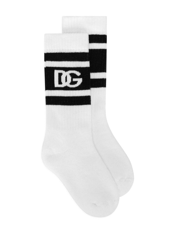 Calze bianche/nere per bambino LBKAC5JBCAC S9002 Dolce & Gabbana Kids 
